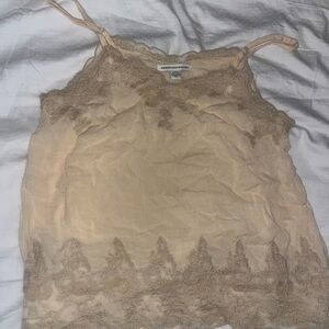 American Eagle Outfitters Lace Trim Camisole in Beige